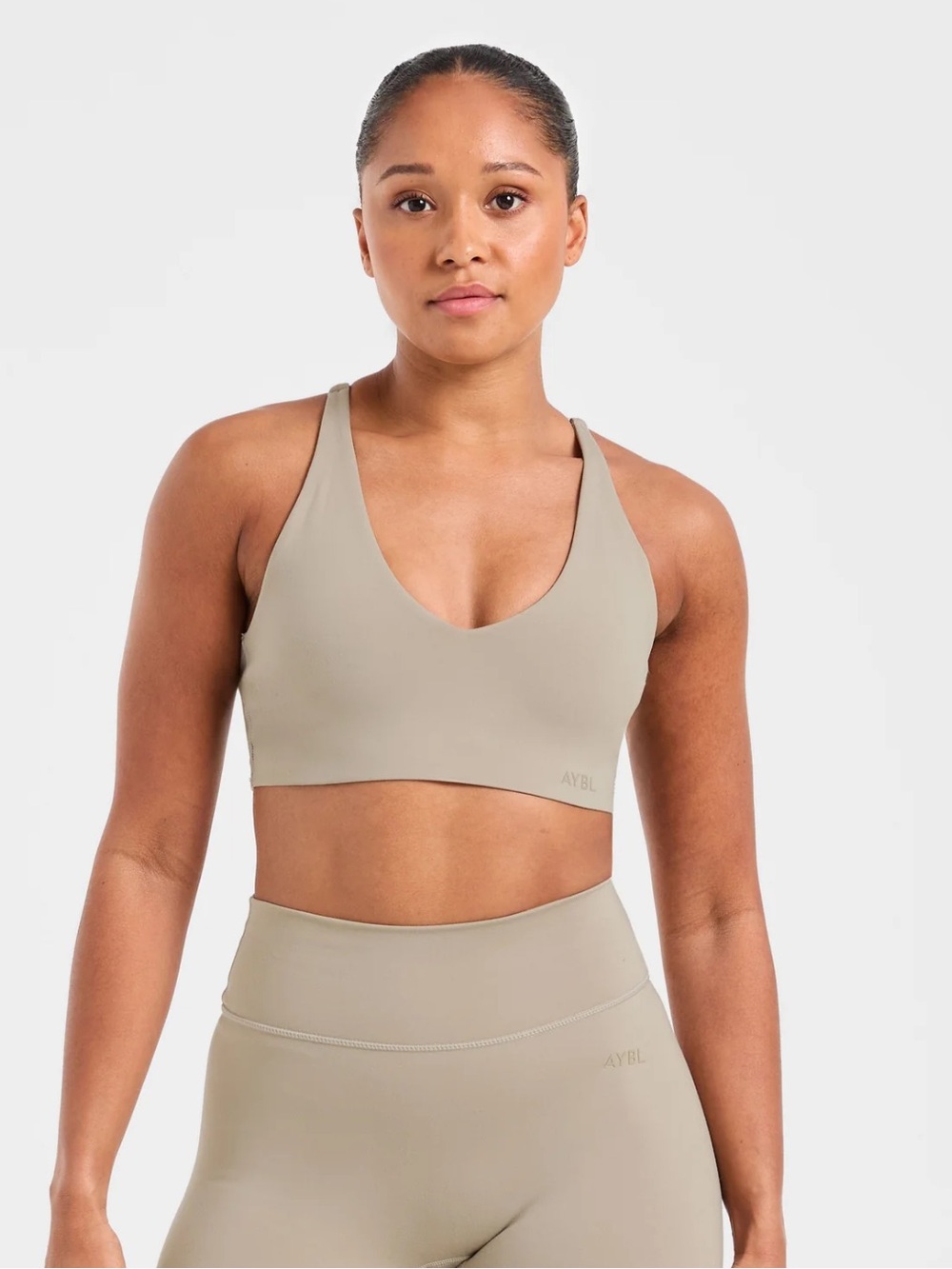 NWT Aybl Staple Sports Bra Muted Taupe Medium